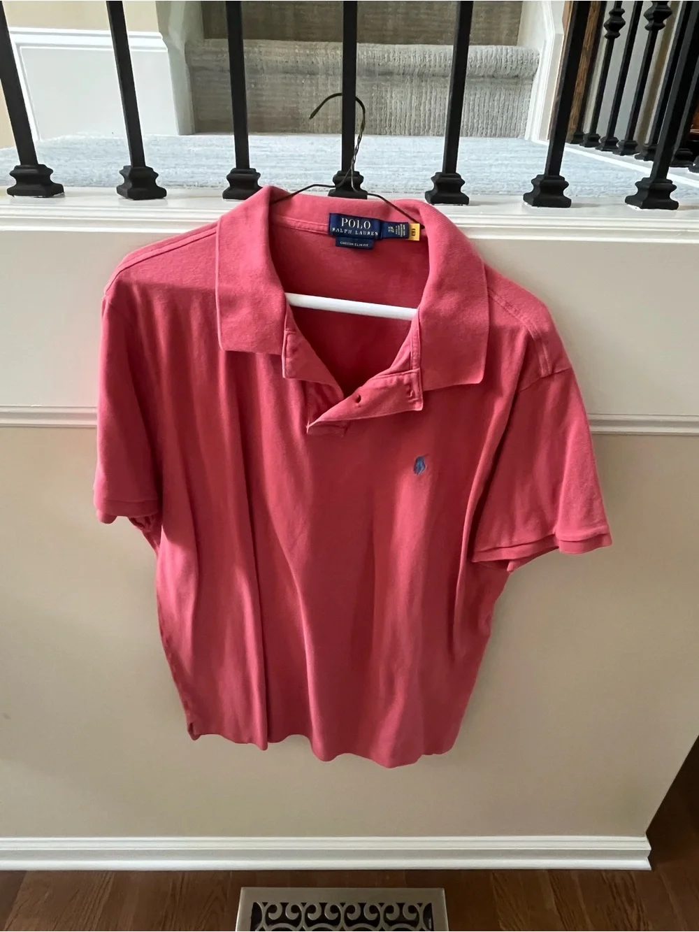 Ralph Lauren XXL Coral Pink Polo Shirt with Embroidered Pony